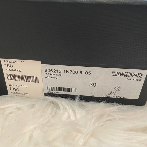 Saint Laurent Anouk Silver Sandals 39 - Picture 4 of 5